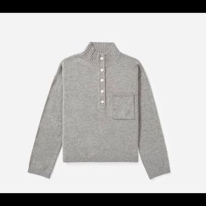 Everlane ReCashmere Button Mockneck